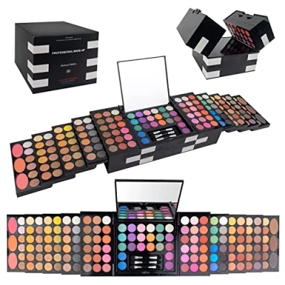 Imagen de Sombras de Ojos, Paleta Makeup Revolution, 148 Colores Pigmentados para El Maquillaje Mujer, Fórmula Larga Duración y Fácil Difuminar