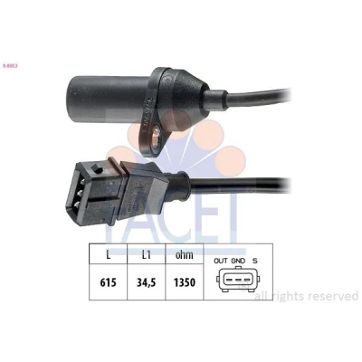Imagen de FACET 9.0053 Sensor de Cigueñal Made in Italy OE Equivalent FIAT: Doblo I Familiar, Punto II Hatchback, Cargo, CITROËN: Jumper Furgón