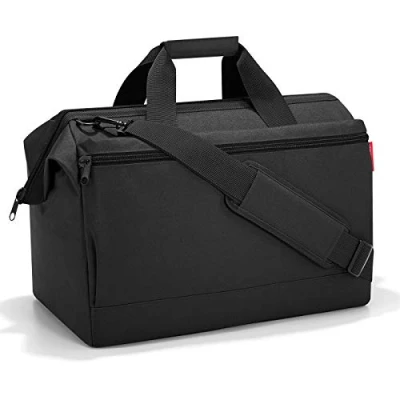Imagen de reisenthel Allrounder L Pocket Bolso versátil para Viajes, Trabajo y Ocio, con una práctica función engancharlo a un Carrito, en Negro