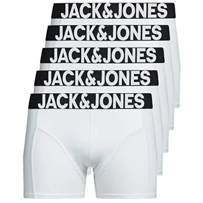 Imagen de Jack &amp; Jones Jacplain Solid Trunks, Hombre, 5 Unidades Color Blanco, XL