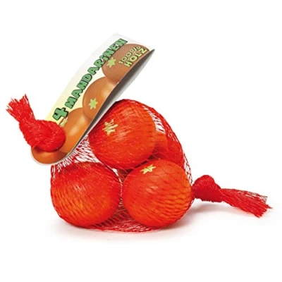 Imagen de Erzi Mandarinas Red, kaufladenmandarinen holzmandarinen, Dimensiones de la Madera: 7,5 x 6,4 4,2 cm Naranja