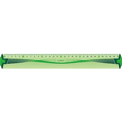 Imagen de Maped Material Escolar Irrompible Regla Plana de 30 cm Diseño Técnico y Académico Grabado Alta Calidad Borde Antimanchas Empuñadura Ergonómica 2 Colores