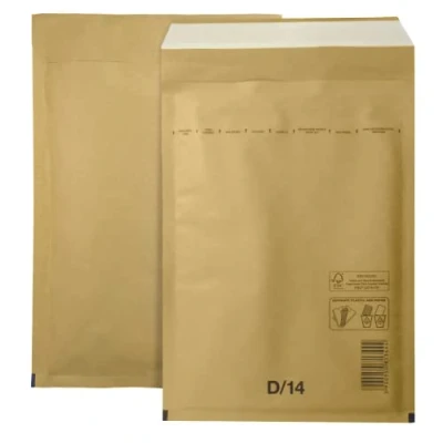 Imagen de Netuno 10x sobres acolchados con burbujas de aire marrones DIN 14/D 200x275mm burbuja autosellados reciclables resistentes al desgarro bolsa embalaje envíos postales tránsito ropas