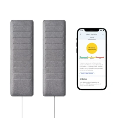Imagen de Withings Paquete Sleep Analyzer 2 dispositivos clínicamente probados que se colocan bajo el colchón, detectan la apnea del sueño y analizan los ciclos de descanso [Exclusiva Amazon]