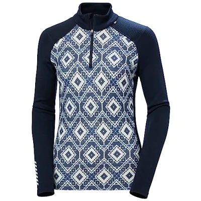 Imagen de Helly Hansen Womens W Lifa Merino Midw Gra 1/2 Zip, Azul marino, M