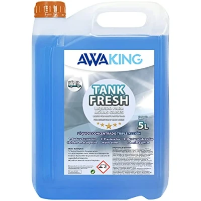 Imagen de PLANTAWA Líquido WC Químico Tank Fresh AWAKING 5L Aditivo para Aguas Grises, Caravanas, Autocaravanas, Campers, Evita Malos Olores, Biodegradable