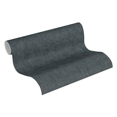 Imagen de A.S. Création Papel pintado Liso Greenery tejido no 10.05 m x 0.53 Gris Fabricado en Alemania 373346 37334 6