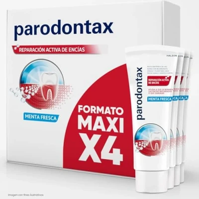 Imagen de Parodontax Pastas de Dientes Reparación Activa Encías Inflamadas Que Sangran, Sabor Menta Fresca, Pack 4x75 ml