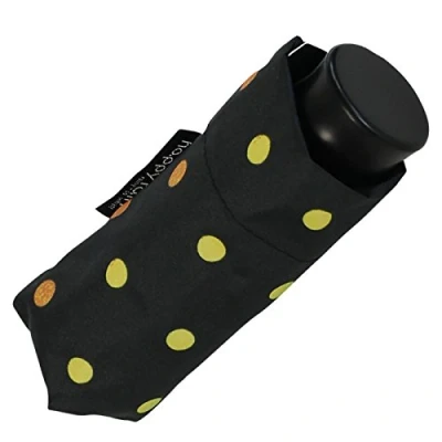 Imagen de happy rain Ultra mini, Parapluie pliants noir schwarz gepunktet 90 cm
