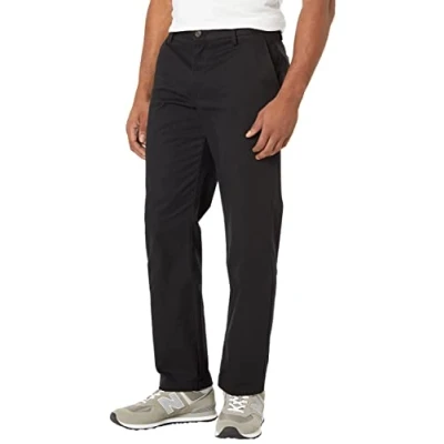 Imagen de Amazon Essentials Pantalón Chino sin Pinzas Antiarrugas de Ajuste Recto Hombre, Negro, 30W / 30L