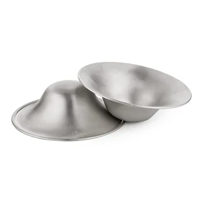 Imagen de Otto Angelino Silver Nursing Cups Cubrepezones para Madres Lactantes, protegen, Son Reutilizables, están Hechos a Mano, Protectores de Leche Materna Recoger Las Fugas Materna.