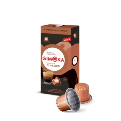 Imagen de Gimoka Mezcla de Café Espresso Classico, intensidad 12/13 100 Cápsulas Aluminio Compatibles con Máquinas Nespresso* para uso doméstico Producido en Italia 10 paquetes