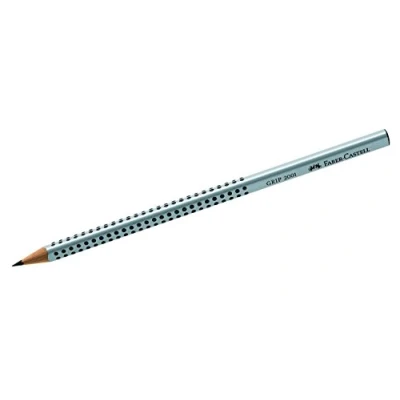 Imagen de Faber Castell 117012 Caja con 12 lápices Grip 2001. 2H. Dureza 4, sin goma. Color gris. Punto de relieve antiestrés