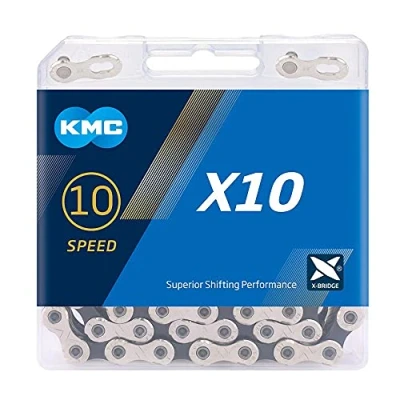 Imagen de KMC Cat. X10 Silver/BLK 122L, Unisex, Plateado y Negro, 122 Link
