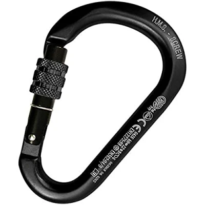 Imagen de KONG H.M.S. osquetón Aluminio roscado anodizado Mosquetón, Adultos Unisex, Negro (Negro), Talla Única