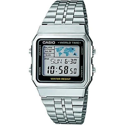 Imagen de Casio Reloj Digital para Hombre de Cuarzo con Correa en Acero Inoxidable A500WEA 1EF