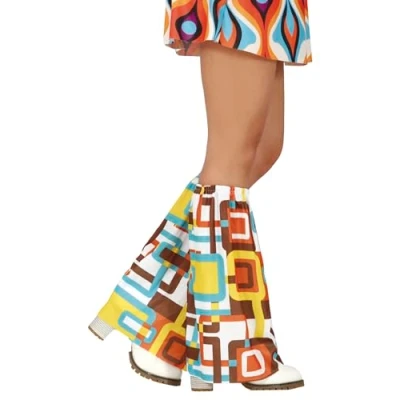 Imagen de Fiestas GUIRCA Cubrebotas Patas de Elefante 70s (Adulto Unisex) Accesorio Disfraz para Temáticas los Años 70 y Carnaval Ideal Adultos Unisex Multicolor