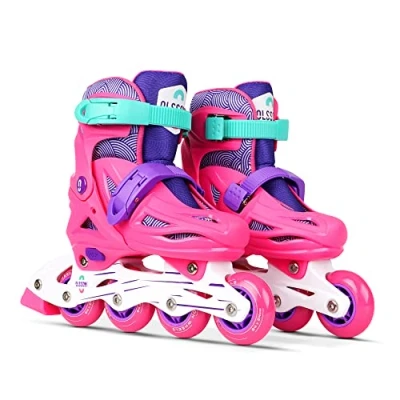 Imagen de OLSSON Patines en línea Infantil Lite Sally Talla 28 35 Sistema de Ajustable Rodamientos ABEC 7 chasis Resistente al Impacto Ruedas 64/70MM Sujeción Regulable Homologado (28 31)