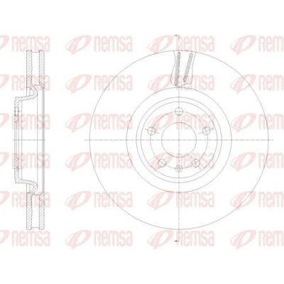 Imagen de REMSA Disco de freno AUDI: Q7 Eje delantero 349mm 34mm 5 ventilado 62133.10 4M0615301AB,4M0615301P,4M0615301AN Discos freno,