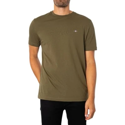 Imagen de GANT REG Shield Camiseta básica, Hombre, Talla: 4XL, Juniper green