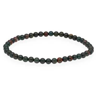 Imagen de Lebensquelle Plus Mini pulsera de bolas 4 5 mm piedras preciosas (Heliotropo)