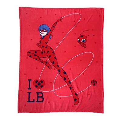 Imagen de CTI Miraculous Ladybug Jump Manta (125 x 150), Color Rojo