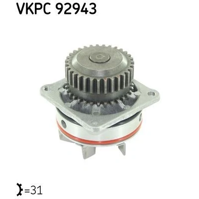 Imagen de SKF VKPC 92943 Bomba de agua 31 con juntas Metal para accionamiento cadena distribución RENAULT: ESPACE 4, Vel Satis, LAGUNA 3 Grandtour