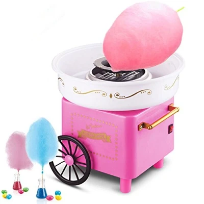 Imagen de Maquina de Algodon Azucar, 500W Retro Cotton Candy Machine, Diseño Estilo Retro, Gran Regalo para Fiestas Cumpleaños, día del Niño y Navidad