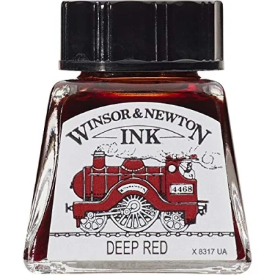 Imagen de Winsor &amp; Newton Drawing Ink Tinta de Dibujo, Rojo (Deep Red), 14ml