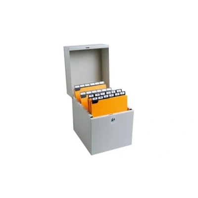 Imagen de Exacompta 54712E Portadocumentos de metal formato 17,5 cm x 13,5 21 cm, para clasificar 500 filas 14,8 10,5 color gris