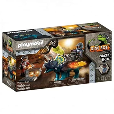 Imagen de PLAYMOBIL 70627 Dino Rise Triceraptos, Batalla por Las Piedras legendarias, A Partir de 5 años, Multicolor