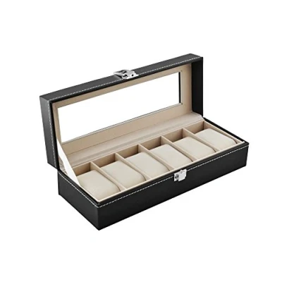 Imagen de Iso Trade Organizer Box for Watches 6 Slot Case 1520 Organizadores para armarios, Madera de Roble, Multicolor, Único