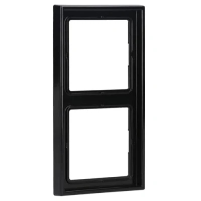 Imagen de JUNG LS982SW Marco, Duroplástico, Resistente al Rayado, Brillante Negro, Doble, 81 X 152mm