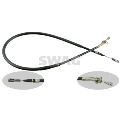 Imagen de SWAG 10 92 1263 Cable de Freno Mano Atrás izquierda, derecha 1530 MERCEDES BENZ: Sprinter 4 T Camión plataforma/Chasis