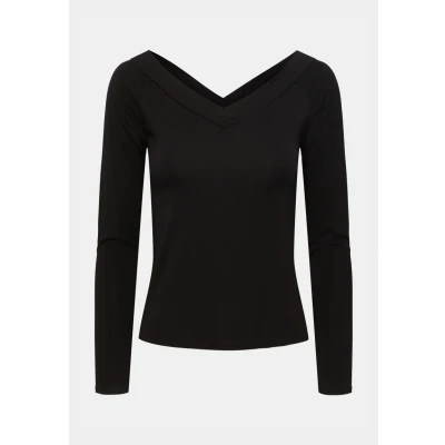 Imagen de Pieces Pcmaliva OFF Shoulder Vneck Camiseta de manga larga, Mujer, Talla: XS, Black