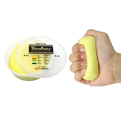 Imagen de CanDo TheraPutty anti bacteriano Pasta modelar 170 g Amarilla (más ligera)