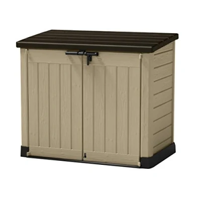 Imagen de Keter Sio Max Cobertizo de jardín exterior, Capacidad 1200L, Color Topo/Beige, 145.5 x 125 82 cm
