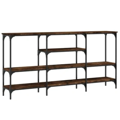 Imagen de vidaXL Mesa Consola Madera de ingeniería Roble Ahumado 160x29x80 cm