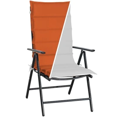 Imagen de Detex Set de 6 Cojines sillas con Respaldo Reversibles en Gris Terracota Almohadillas Asientos