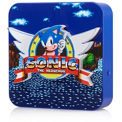 Imagen de Numskull Sonic The Hedgehog Lámpara de pared para escritorio, iluminación ambiental, accesorio juegos dormitorio, hogar, estudio, oficina, trabajo, producto oficial