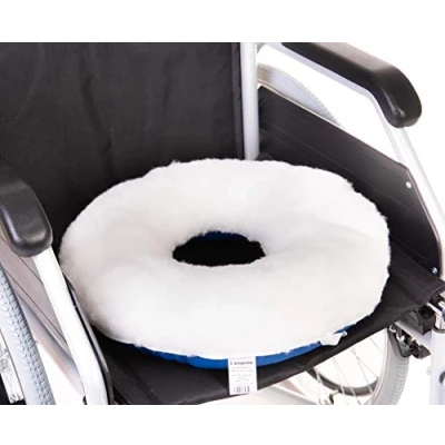 Imagen de OrtoPrime Cojín Antiescaras para Coxis Prevención y Tratamiento de Ulceras por Presión Asiento Ortopédico Sillas Ruedas, Oficina, Coche hogar Postural Redondo con Agujero