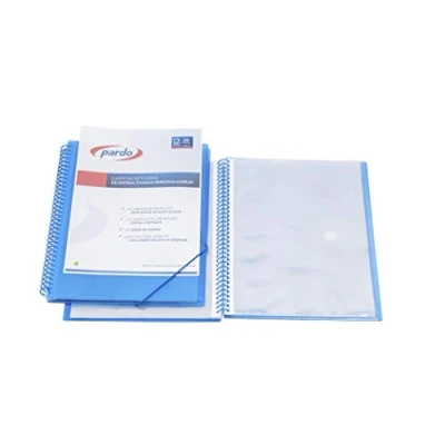 Imagen de Pardo 844003 Carpeta 40 Fundas Espiral con Gomas PP, Azul