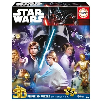 Imagen de Educa Puzzle de 500 Piezas con Efecto 3D Lenticular Star Wars Classic Puzzle. Regalo Recomendado para Adultos a Partir 11 años (20052)