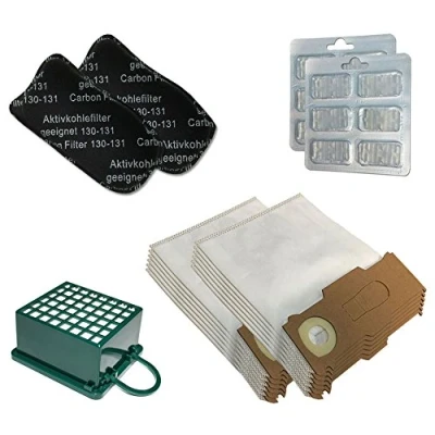Imagen de Juego de 12 bolsas microfieltro para aspiradoras Vorwerk Kobold VK 130 131 SC VK130, VK131 FP con fieltro especial