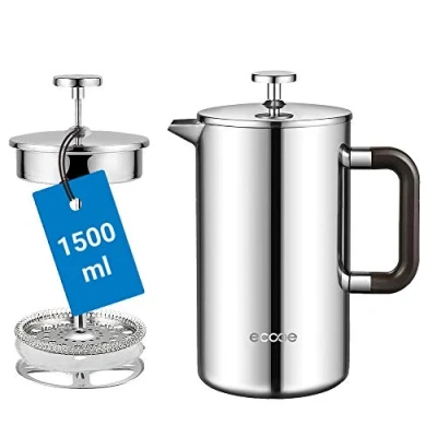 Imagen de Ecooe Cafetera de Prensa Francesa Acero Inoxidable 1500ml / 50 oz para el Hogar, Oficina y Más