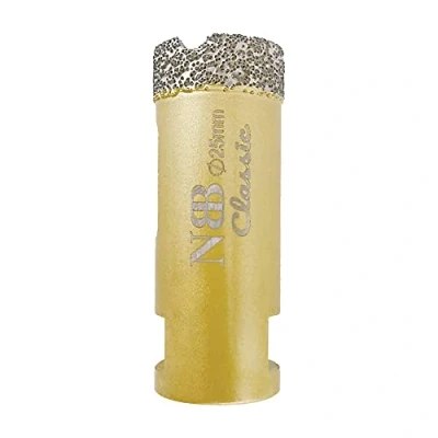 Imagen de NBB Broca de diamante con M14, tipo dorado clásico, corona para taladrar en seco y húmedo porcelana dura, cerámica, baldosas, granito, mármol, azulejo, Amoladora Angular (1, 25mm)