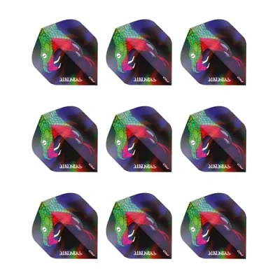Imagen de RED DRAGON Peter Wright Snakebite Holográfico Plumas de Dardos Estándar 3 Sets per Pack (9 Flights in Total)