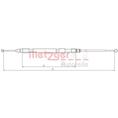 Imagen de METZGER 10.4232 Cable de Freno Mano Atrás izquierda, derecha, derecha 1533/755 COFLE BMW: 3 Berlina, Coupé, Touring