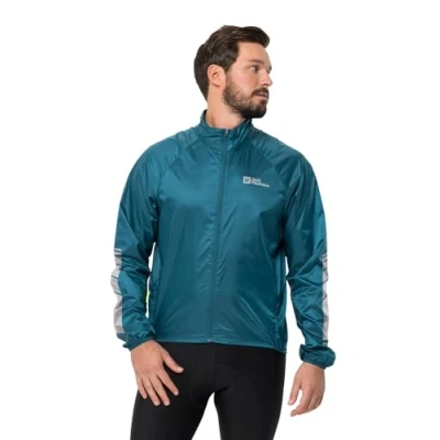 Imagen de Jack Wolfskin Chaqueta Cortavientos Morobbia M, Azul, XL para Hombre