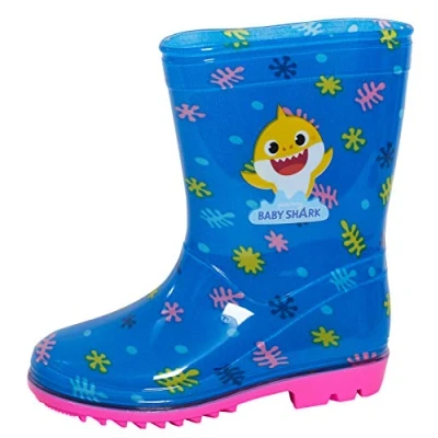 Imagen de Pinkfong Baby Shark Wellington Botas de Niñas Personaje Lluvia Nieve para Niños, color Azul, talla 27 EU
